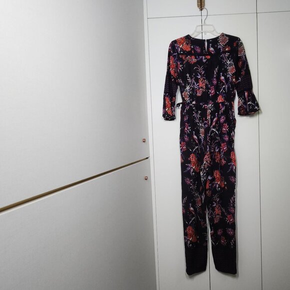 Anthropology Maeve Espoir Floral Jumpsuit Women's Size 2 - Picture 8 of 12